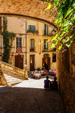 Es Call, Jewish quarter, Girona, Catalunya, spain, europe clipart