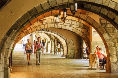 Rambla de la Llibertat, Girona, Katalonya, İspanya, Avrupa