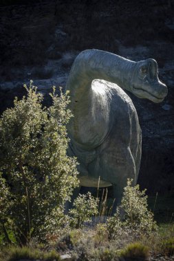 Braquiosaurus, gerçek boyutlu üreme, Brachiosaurus altithorax, Valdecevillo sitesi, Enciso, La Rioja, İspanya, Avrupa