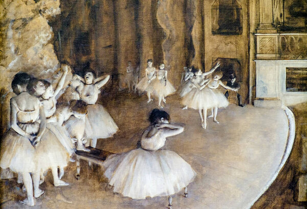 Репетиция балета на сцене