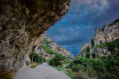 Foz de Lumbier, uçurumlar arasındaki vadi, Navarra özerk bölgesi, İspanya