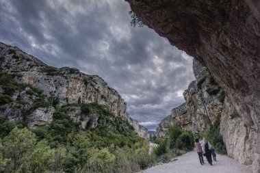 Foz de Lumbier, uçurumlar arasındaki vadi, Navarra özerk bölgesi, İspanya