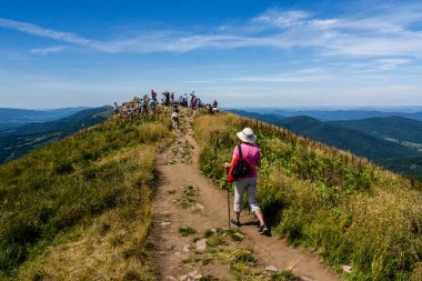 Carynska Polonina sırtı, Bieszczady Milli Parkı, UNESCO Rezervi - Doğu Karpatya Biyosfer Rezervi, Karpatya Dağları, Polonya, Doğu Avrupa