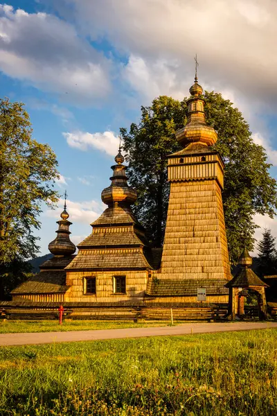 stock image St. Paraskewa Orthodox Church, 17th century, World Heritage Site, Kwiaton, , Carpathians, Poland, Europe