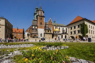 Wawel Katedrali, dış ve bahçeler, Polonya ulusal mabedi, Krakow, Polonya, doğu Avrupa