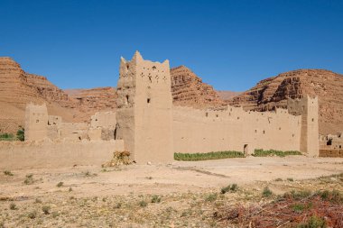 kasbah of Ifri, Ziz River valley, Atlas Mountains,  Morocco, Africa