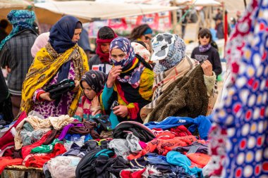 Berber market in Tamtatouch, Todra valley, high Atlas, Morocco, Africa clipart