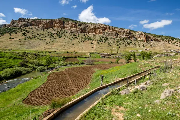 stock image ploughed field, Ifran national park, Middle Atlas, Morocco, Africa