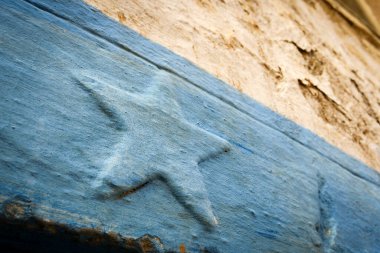 star symbol of the five pillars of Islam, Tioute village, Valle del Sous, Antiatlas, Morocco clipart