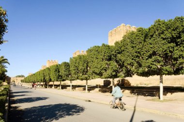 Taroudant, kerpiç duvarları. Sous Valley Anti Atlas Fas