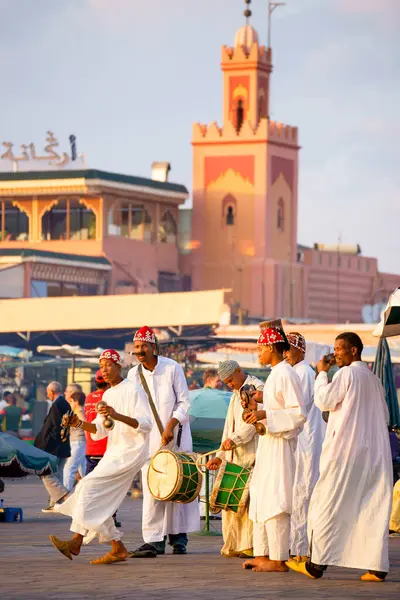 Djemaa El Fna Meydanı. Marakeş. İmparatorluk Şehri. Fas 'ta. Afrika.