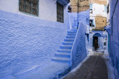 Chefchauen Medina, Blue Street, Chauen, Fas, Kuzey Afrika