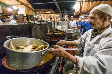 street restaurants, Plaza Jamaa el Fna, Marrakech, Morocco, north of Africa, African continent clipart