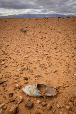 Maghreb alpargata çölde kayboldu, Muluya vadisi. Orta Atlas. Fas, Afrika