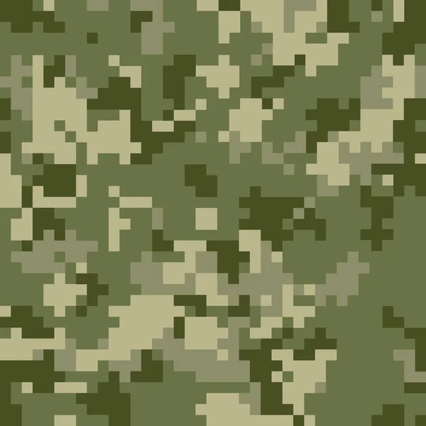 Pixel Textura Patrón Militar Sin Costuras Ucrania Camuflaje Diseño Abstracto — Archivo Imágenes Vectoriales