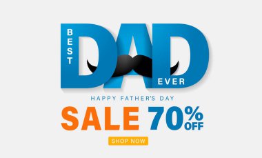 Gelmiş geçmiş en iyi baba, Babalar Günü indirimi% 70 indirimli. Babam benim süper kahramanım, özel teklif posterim. Babalar Günü indirimi için vektör metin çizimi