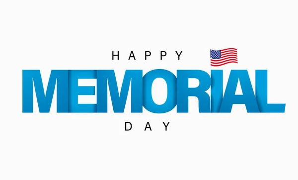 Boldog Emléknapot Zászlós Felirattal Ünnepi Design Amerikai Ünnep Feledje Becsület — Stock Vector