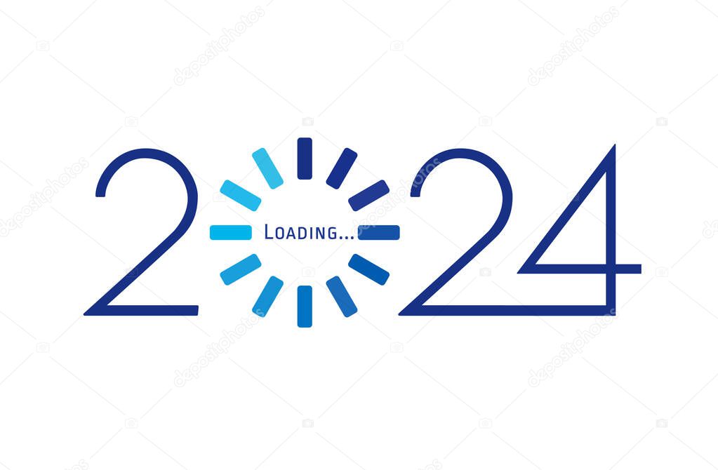 2025 Feliz Año Nuevo de carga. Carga de la barra de progreso para el