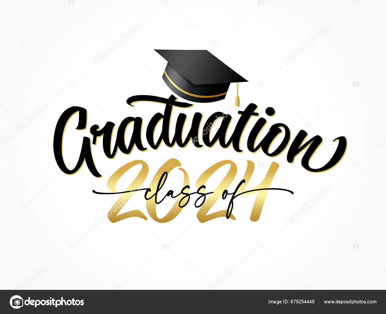 Graduation 2024 class square academic cap 2024 congratulation graduate