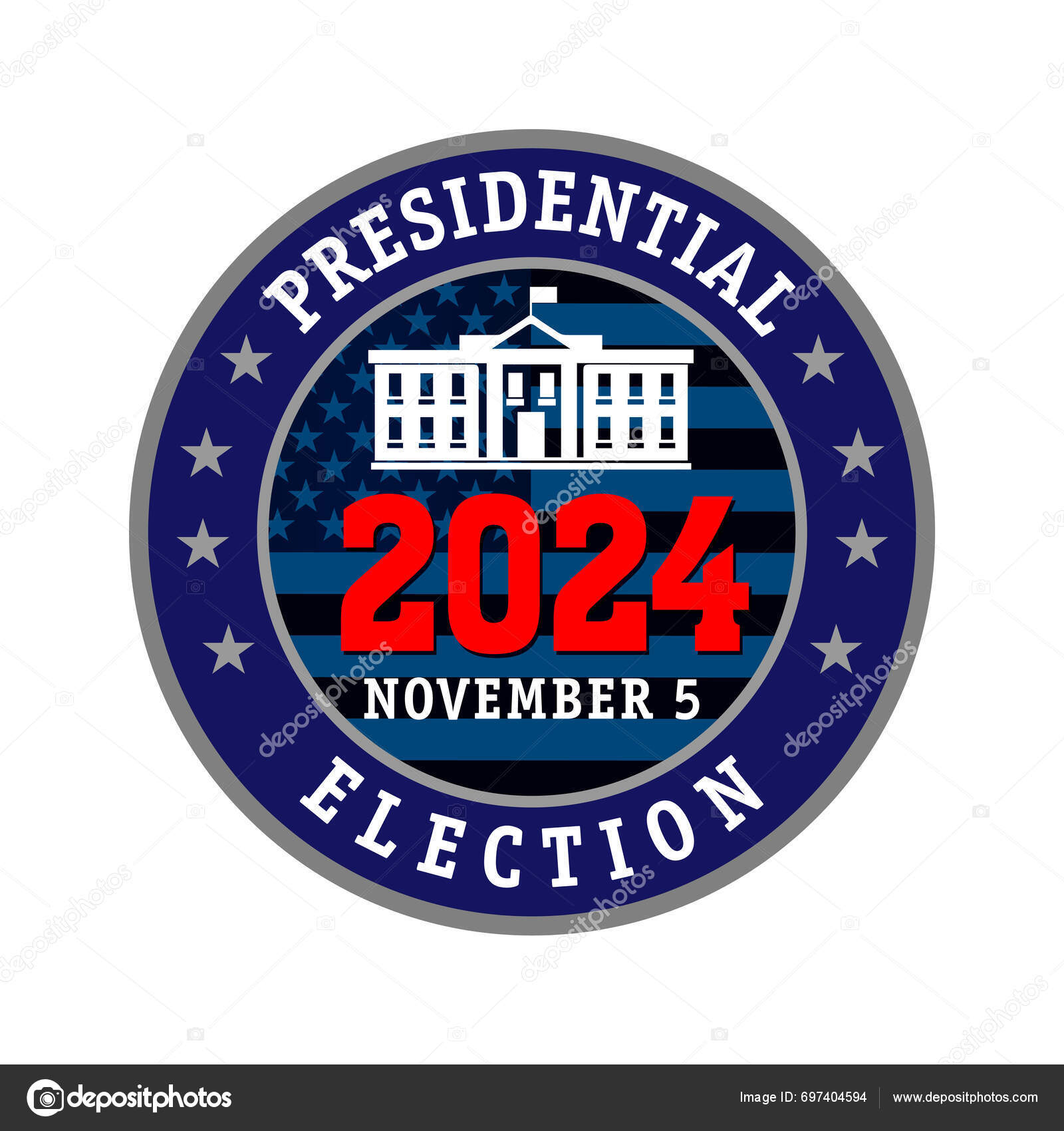 Emblema Las Elecciones Presidenciales Usa 2024 Elecciones