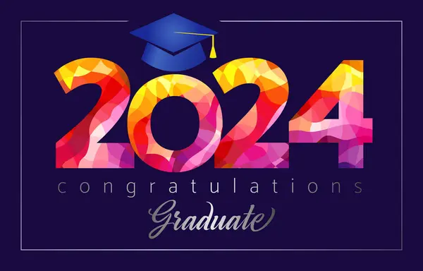 Einladung Zum Abschlussball Diplomdesign Zertifikatskonzept Für Die Jahrgangsstufe 2024 Glückwunsch lizenzfreie Stockvektoren
