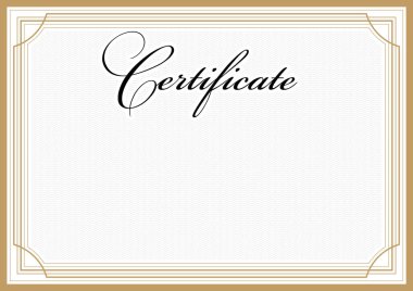 Horizontal template of Diploma or Certificate. Water mark texture. Educational document concept 297 by 210 mm in proportion with copy space. Editable clip art. Retro design style. Business awards idea clipart