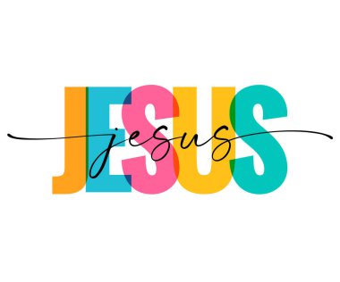 Hristiyan tişörtü tasarımının İsa 'daki karşılığı. Gençlik kampı veya kilise ürünleri için vektör illüstrasyonu, tipografi alıntısı