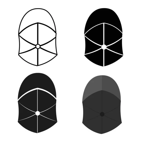 Illustration Abstraite Silhouette Chapeau — Image vectorielle