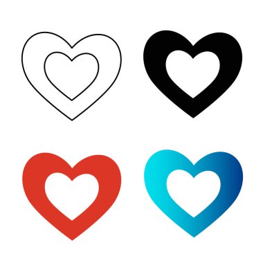 Soyut Yaratıcı Kalp Silüeti Çizimi