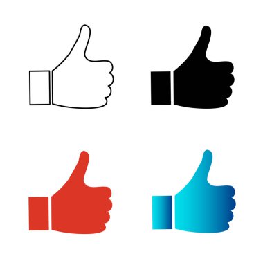 Soyut Düz Başparmak Siluet ResimleriComment