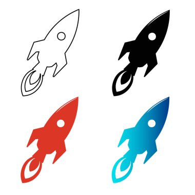 Soyut Uçan Roket Silüeti ResmiComment