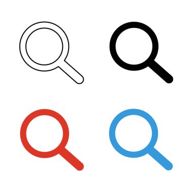 Soyut Büyüteç Siluet Çizimi