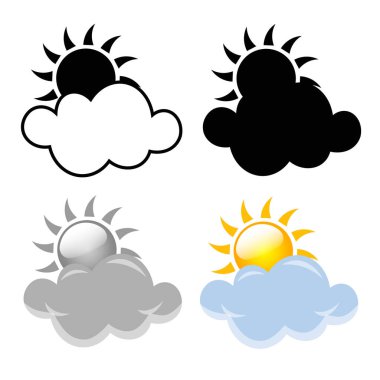 Soyut Modern Parti Sunny Weather Siluet Çizimi