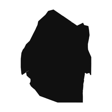 Soyut Silüet Eswatini Basit Harita