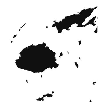 Soyut Siluet Fiji Basit Haritası