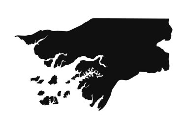 Soyut Siluet Gine Bissau Basit Harita