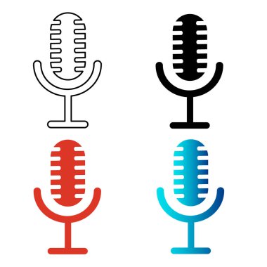 Soyut Şarkı Söyleyen Siluet Çizimi