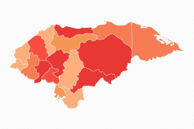 Renkli Honduras Bölünmüş Harita ResmiComment