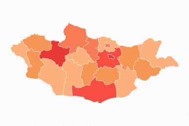 Renkli Moğolistan Bölünmüş Harita ResmiComment