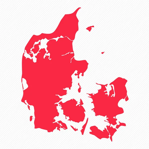 Abstract Dänemark Einfache Landkarte Hintergrund — Stockvektor