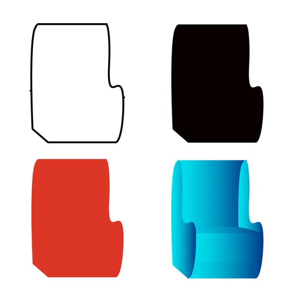 Illustration Abstraite Silhouette Chaise Mode — Image vectorielle