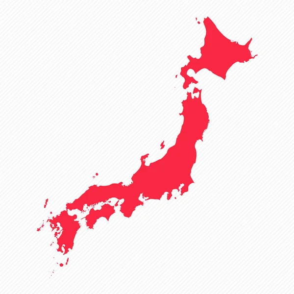 Streszczenie Japonia Prosta Mapa Tło — Wektor stockowy