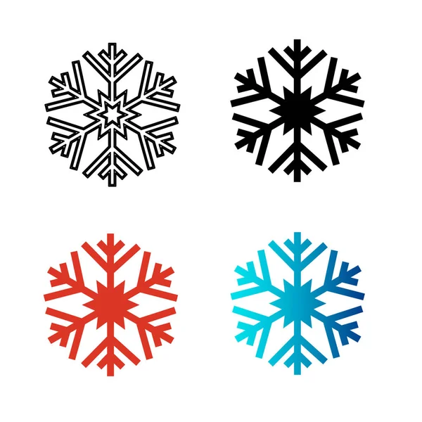 Abstract Modern Snowflake Silhouette Illustration — Stock Vector