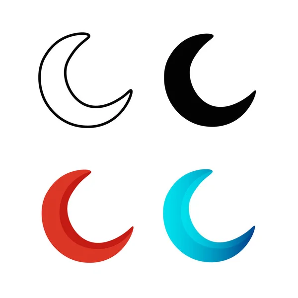 Περίληψη Σύγχρονη Καιρός Crescent Silhouette Εικονογράφηση — Διανυσματικό Αρχείο