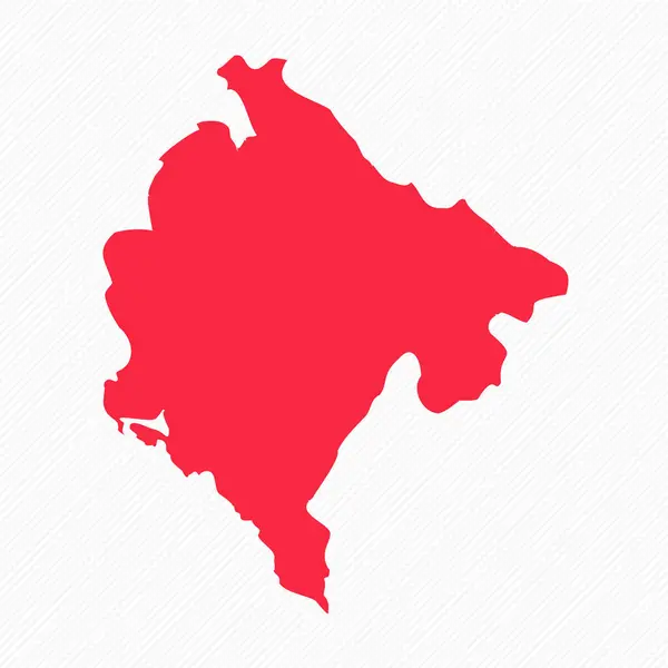 Absztrakt Montenegró Egyszerű Térkép Háttér — Stock Vector