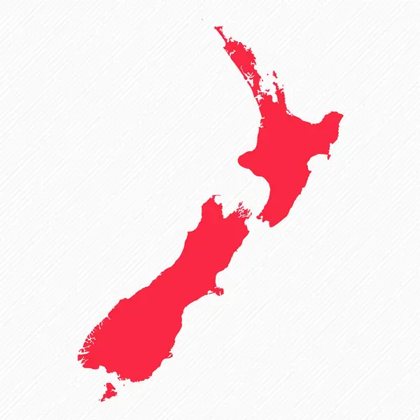 Soyut Yeni Zelanda Basit Harita Arkaplanı — Stok Vektör