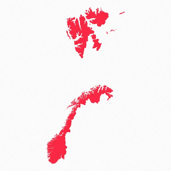 Abstract Noorwegen Eenvoudige Kaart Achtergrond — Stockvector