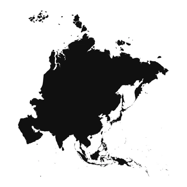 Abstraktní Silueta Asie Jednoduchá Mapa — Stockový vektor