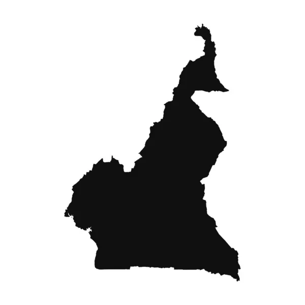 Silueta Abstracta Camerún Mapa Simple — Vector de stock