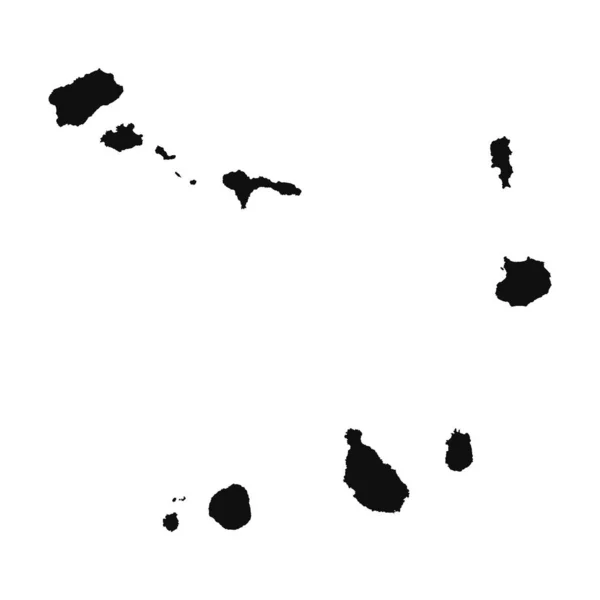 Silueta Abstracta Cabo Verde Simple Map — Vector de stock